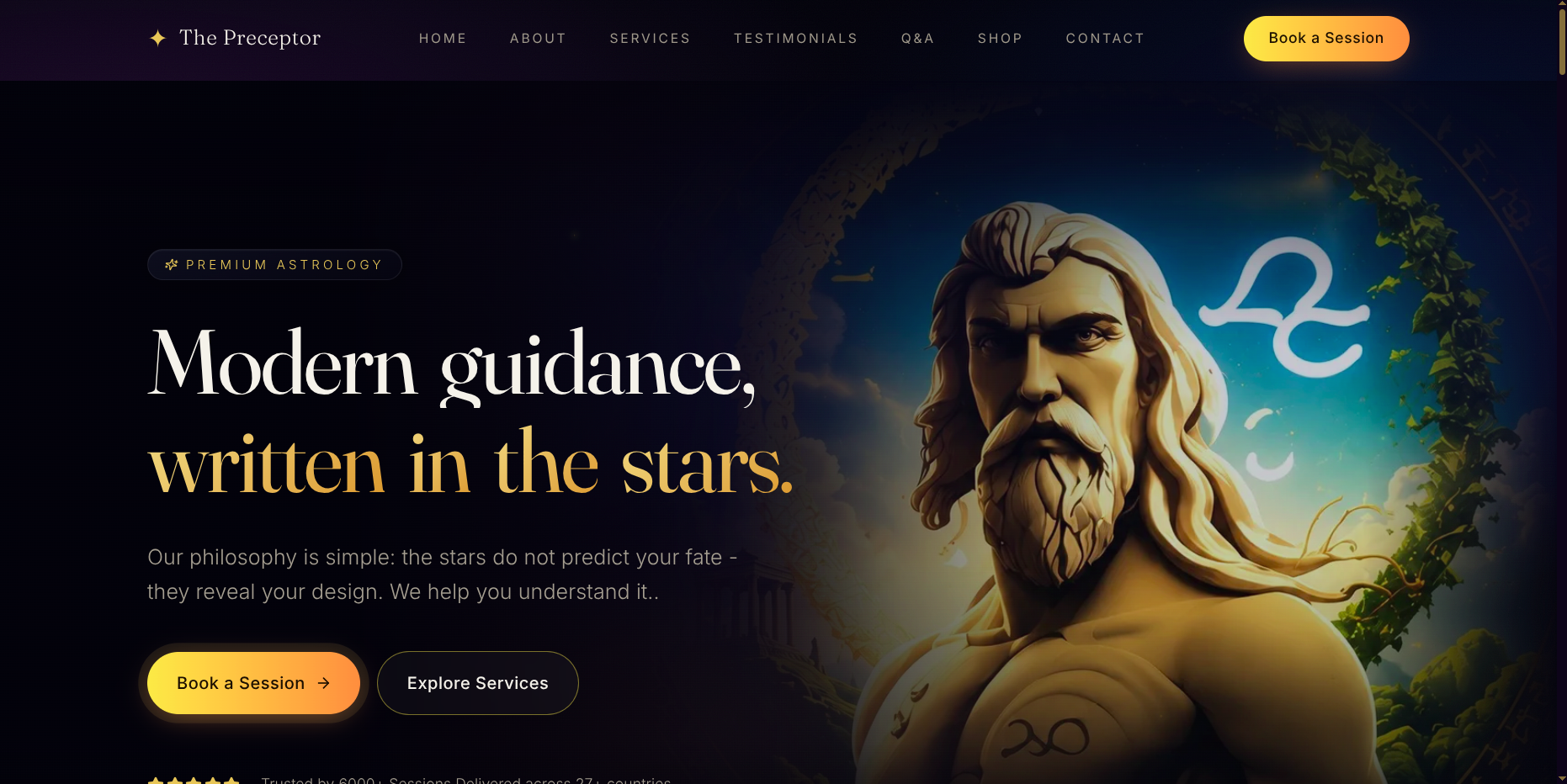 The Preceptor Global — Vedic Astrology Consultation Platform project preview